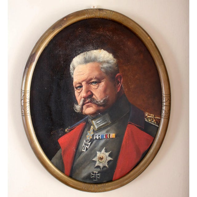 Ernst Zimmer, Paul Von Hindenburg, 20th Century, Painting on Parchment For Sale - Image 8 of 8