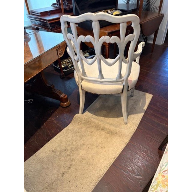 Pair of Hand Painted French Style Armchairs For Sale - Image 4 of 7