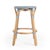2020s Tobias 24 in. Seat Height Round Rattan Backless Counter Stool, Baby Blue/ Natural Rattan Frame For Sale - Image 5 of 8