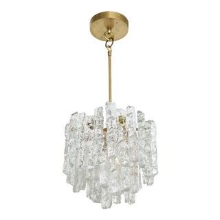 1960s Kalmar Ice Glass Chandelier For Sale