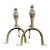Late 19th Century Small Brass Firedogs/Andirons For Sale