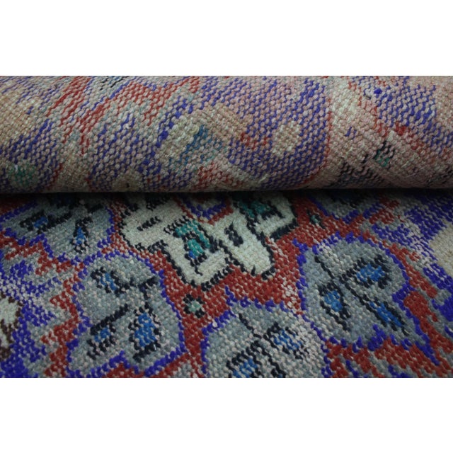 1980s Victorian Purple Medallion Rug For Sale - Image 11 of 13