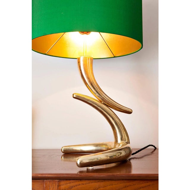 Metal French Brass Table Lamps, 1970s, Set of 2 For Sale - Image 7 of 10