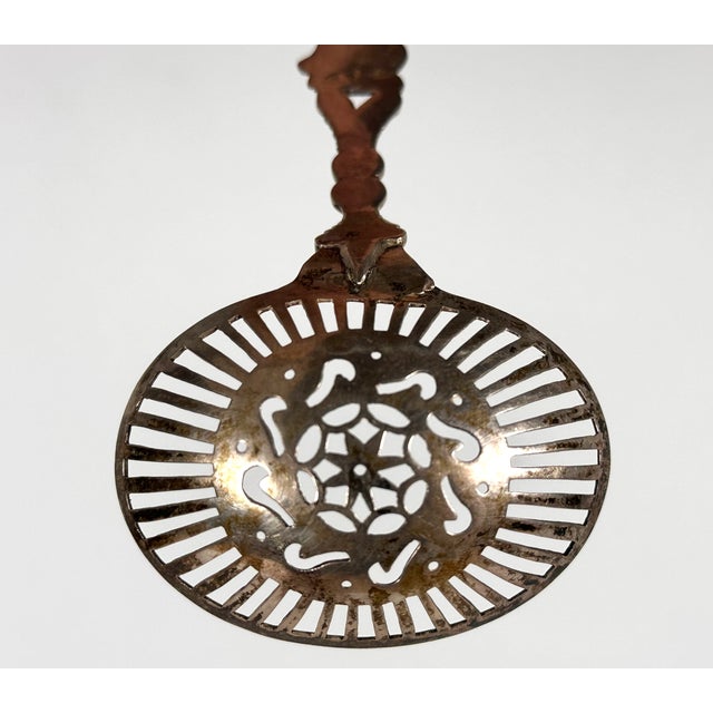 Antique Dutch .833 Silver Sifter Spoon For Sale - Image 9 of 13