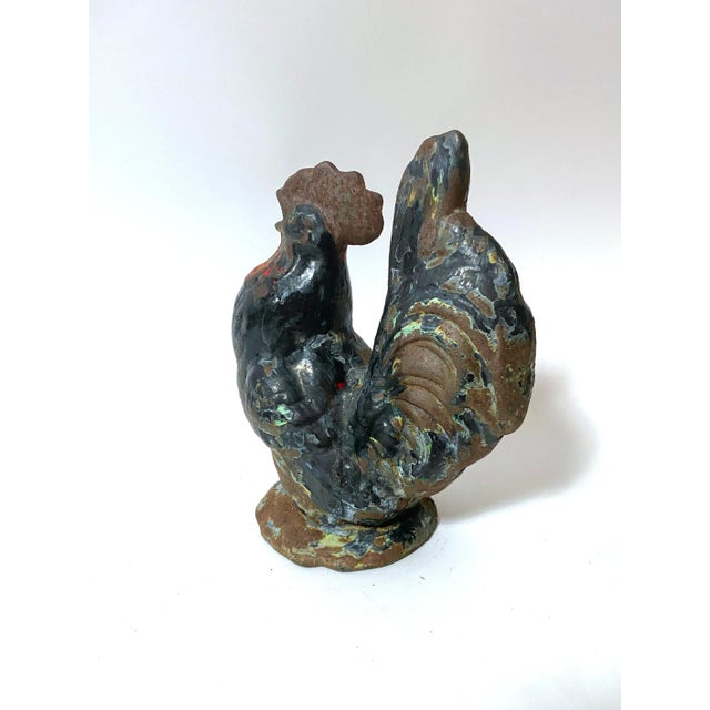 Antique French Cast Iron Rooster Doorstop For Sale In Los Angeles - Image 6 of 7