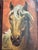 Vintage Signed Oil on Paper Over Board Horse Portraits - A Pair For Sale - Image 9 of 18