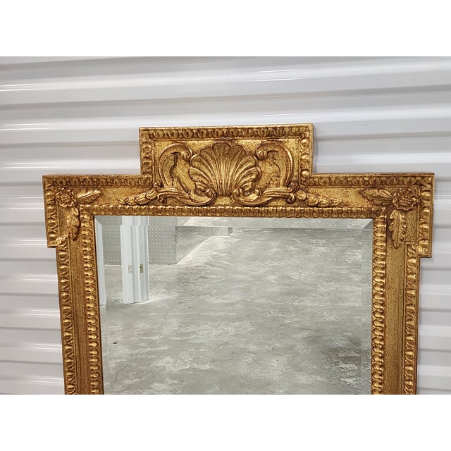 Vintage Giltwood Mirror With Seashell Motif For Sale - Image 4 of 15