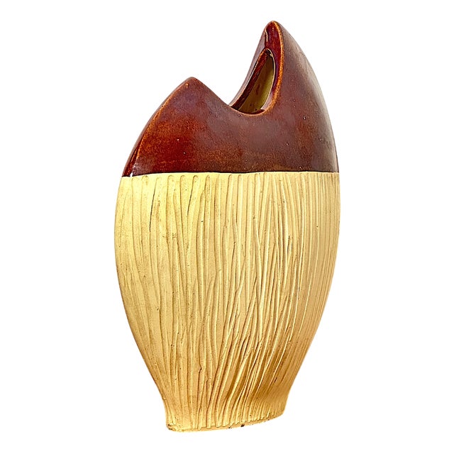 Vintage Sculptural Ceramic Vase, Italy, 1970s For Sale