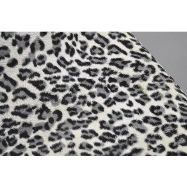 Modern Sculptural Black & White Leopard Print Chrome Swivel Club Lounge Chair For Sale - Image 10 of 10