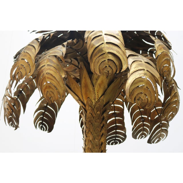 Large Vintage Palm Floor Lamp by Christian Techoueyres for Maison Jansen, 1970 For Sale - Image 13 of 17
