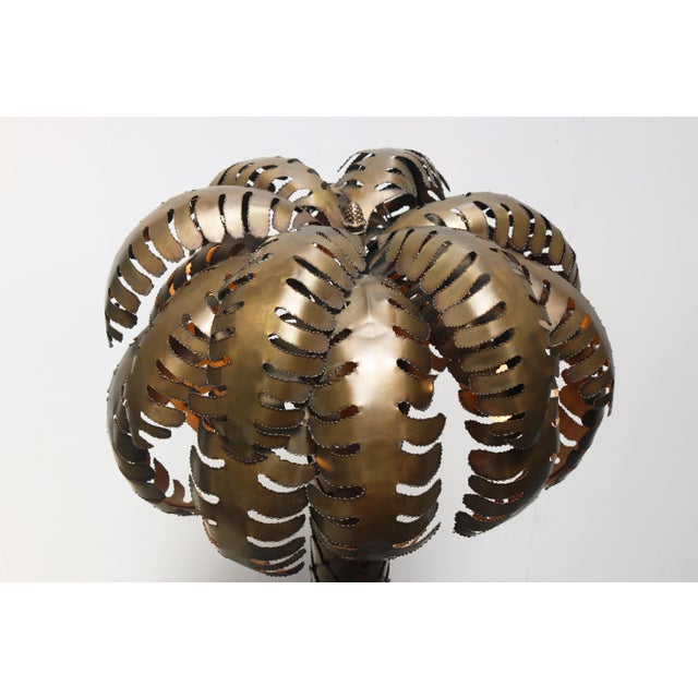 Metal Vintage Palm Floor Lamp in Brass by Christian Techoueyres for Maison Jansen, 1970 For Sale - Image 7 of 13