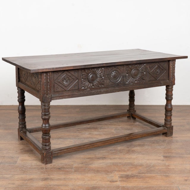18th Century Console Table With Two Carved Drawers, Portugal​​​​​​​ For Sale - Image 18 of 18