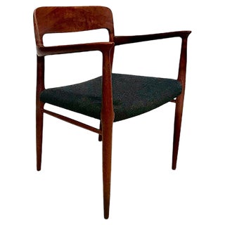 Model 56 Danish Teak Chair with Armrests by Niels O. Møller for J.L. Møllers, 1954 For Sale