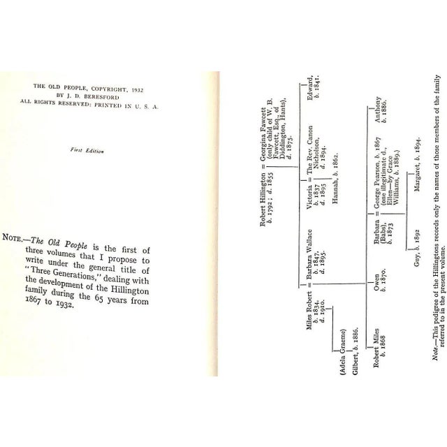 "The Old People" 1932 Beresford, j.d. For Sale - Image 4 of 4