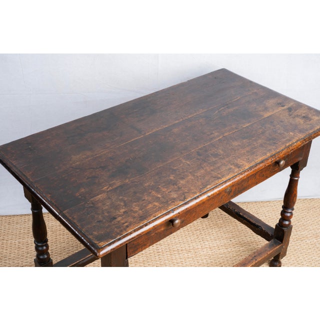 Brown 19th Century Oak Side Table For Sale - Image 8 of 11