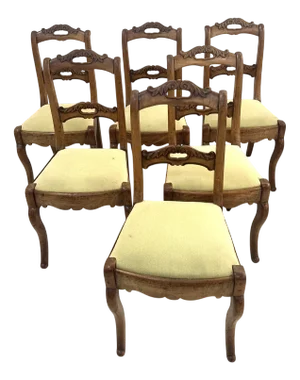 Louis Philippe Style Chairs in Cherrywood, 19th Century, Set of 6