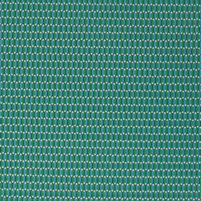 Zoffany Domino Trellis Fabric in Huntsman Green For Sale