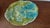 Antique Majolica Asparagus Server Set, Ceramic Drainer & Platter, French Country Kitchen, Green Glaze Serving Dish For Sale - Image 11 of 11