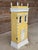 Charming and highly decorative, this vintage trompe l’oeil folk art cabinet is designed as a miniature architectural...