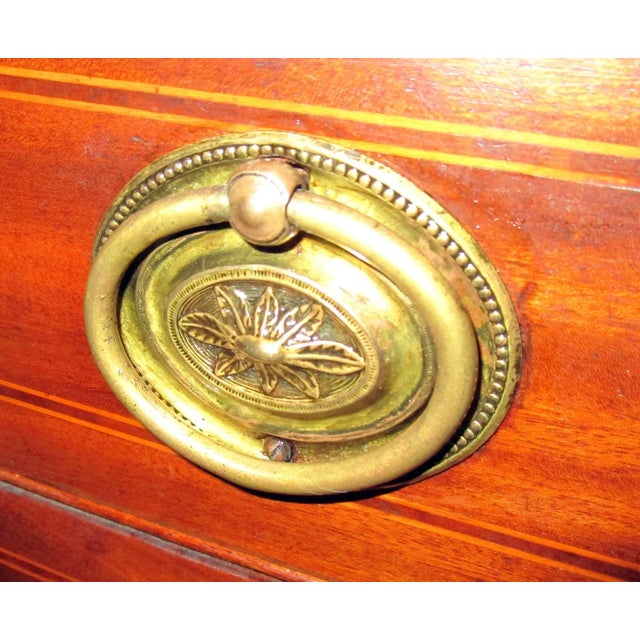 Brown 19th century Bow Front Hepplewhite Mahogany Sideboard For Sale - Image 8 of 12