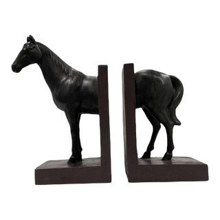 Pair of Vintage Horse Bookends For Sale
