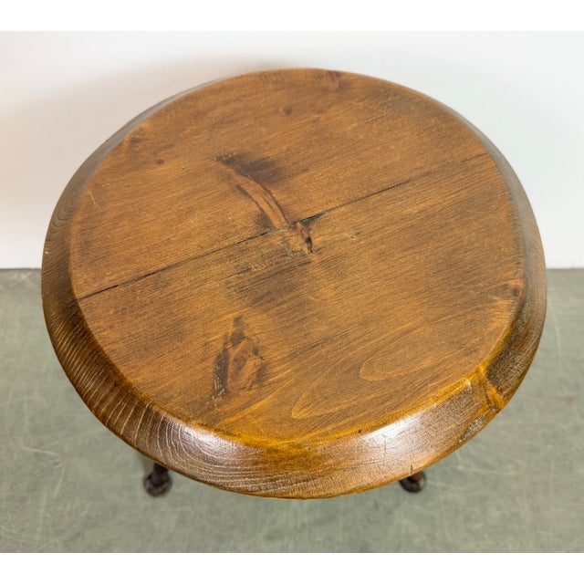 Industrial Grey Workshop Stool, 1960s For Sale - Image 17 of 18