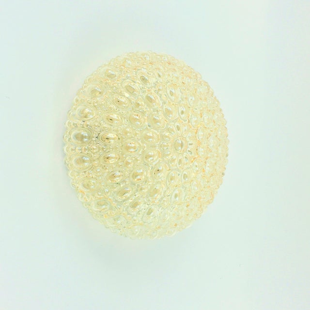 Mid-Century Amber Bubble Glass Ceiling Light or Wall Light by Helena Tynell for Limburg, Germany, 1960s-1970s For Sale - Image 4 of 11