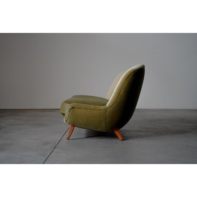 Vintage Danish Sofa in Green Velvet, 1950s For Sale - Image 5 of 9