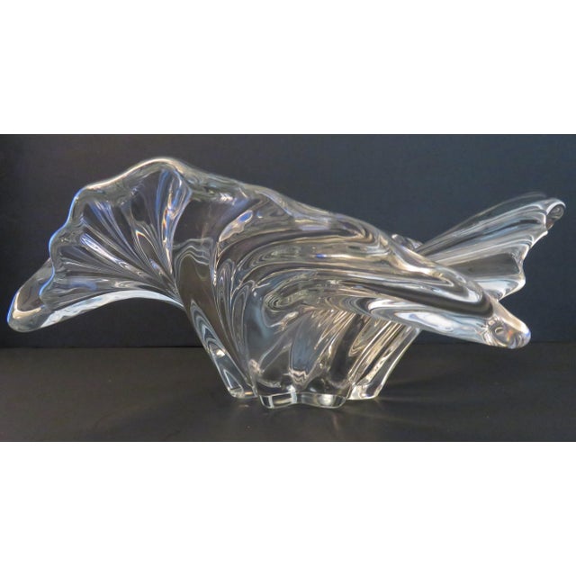 1980s Mikasa Belle Epoque Large Heavy Crystal 12" Centerpiece Bowl VTG For Sale - Image 5 of 16