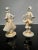 Stunning Figurines of a lady and a gentleman in Murano Glass. Gold avventurine and white lattimo glass. Very fine Murano...