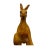 Vintage 13.75” Brown Leather Wrapped Kangaroo Statue. Very good overall preowned condition. Item measures approximately...