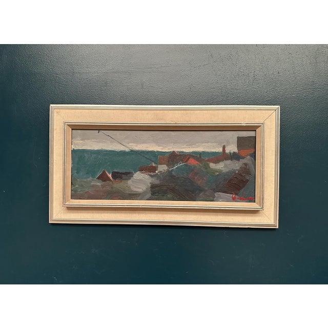 Kai Christensen, Coastal Landscape, 1950s, Oil Painting on Canvas, Framed For Sale - Image 16 of 18