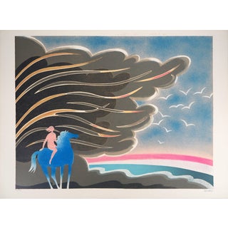 Albert Zavaro, Amazone, Lithograph For Sale