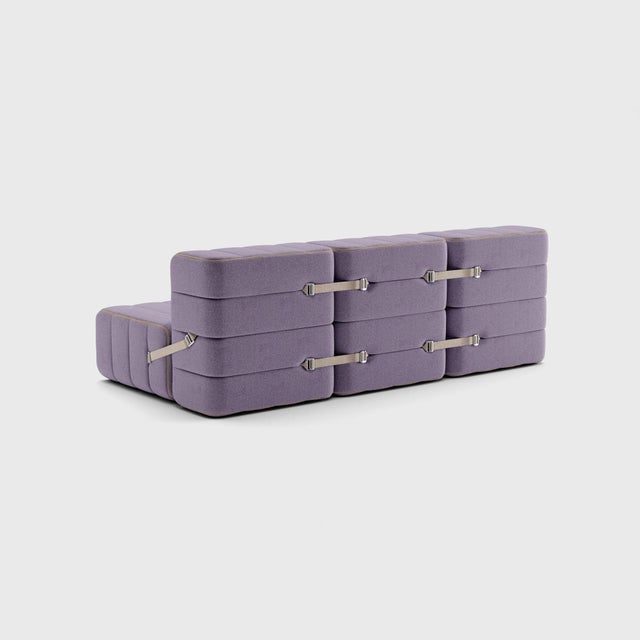 Contemporary Curt Modular Set - Flexible 3-Seater - Dama - 0039 (Lilac) by Ambivalenz, Set of 6 For Sale - Image 3 of 5