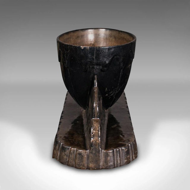 1930s 1930s Art Deco Heavy Vintage Decorative Planter, French, Cast Iron, Jardiniere For Sale - Image 5 of 8