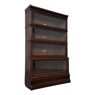 Antique English Oak Stacking Bookcase from Globe Wernicke, 1900s For Sale
