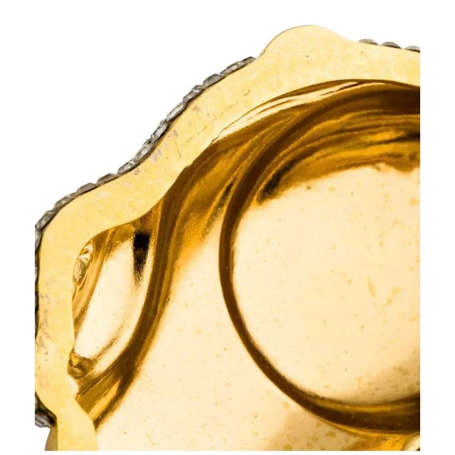 Judith Leiber 1980s Judith Leiber Bunny Rabbit Gold Plated Metal Rhinestones Crystal Pillbox For Sale - Image 4 of 7