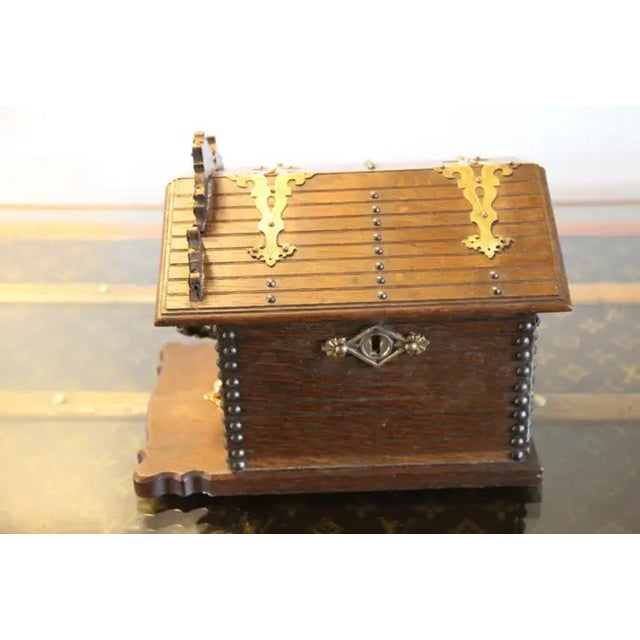 Late 19th Century French Cigar Box with Bronze Dog in Dog House, 1890s For Sale - Image 5 of 16