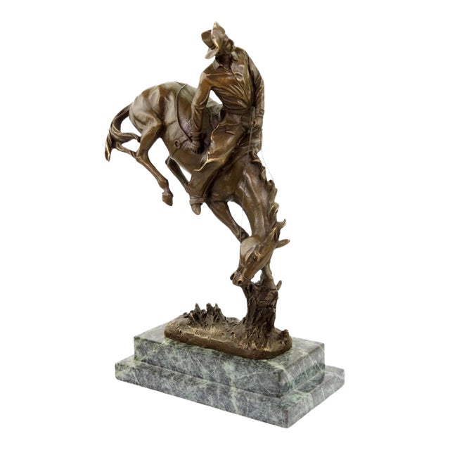 After Frederic Remington, Cowboy on Horse, 20th Century, Bronze For Sale