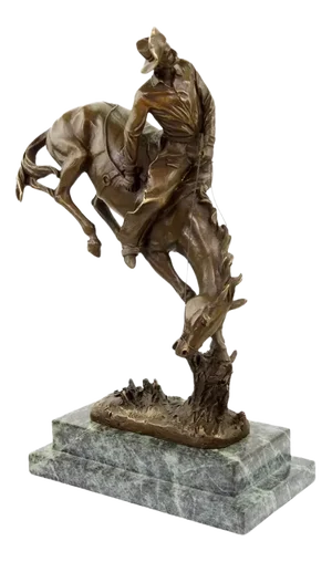 After Frederic Remington, Cowboy on Horse, 20th Century, Bronze