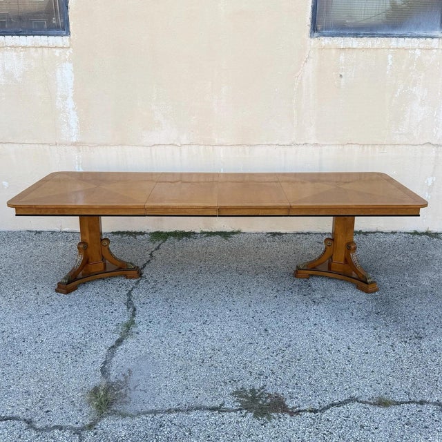 Thomasville Grand Classics Neoclassical Empire Maple Wood Dining Room Table For Sale - Image 11 of 18