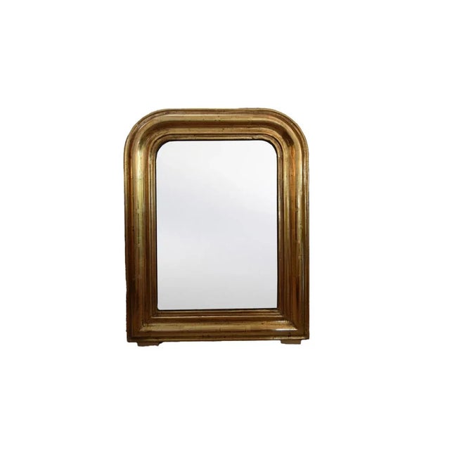 French 19th Century Petite Louis Philippe Gold Leaf Mirror For Sale - Image 3 of 5