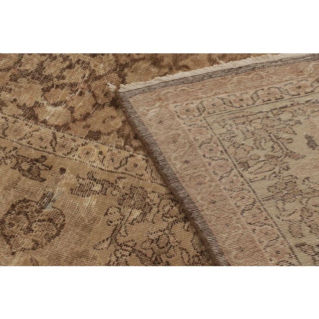 Antique Persian Mahal Runner With Intricate Floral Vinery in Brown - Rug & Kilim For Sale - Image 10 of 10