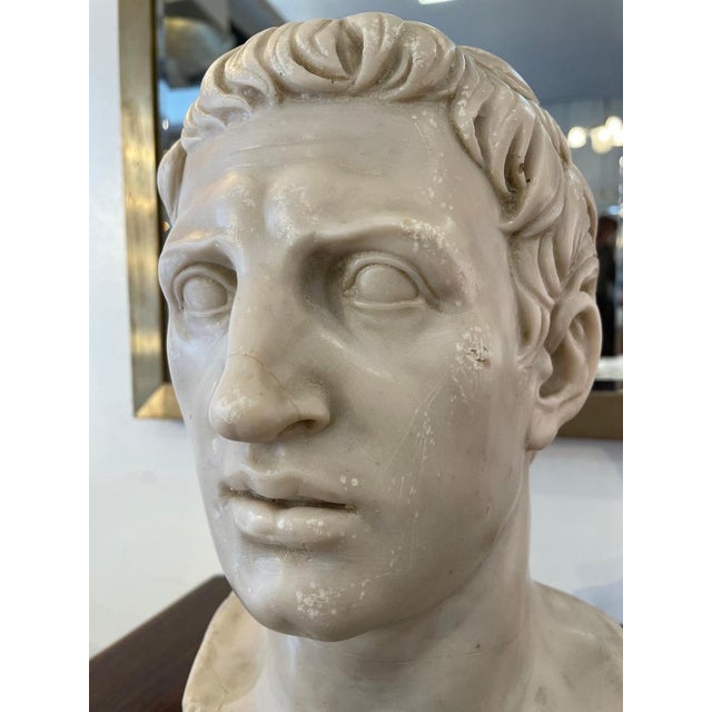 Bust of a Roman Emperor, Early 1800s, Marble For Sale - Image 11 of 13