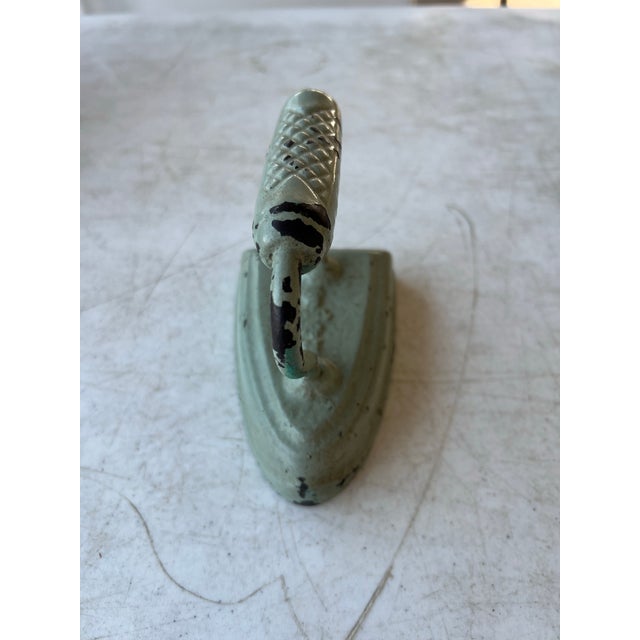 Antique Cast Iron Painted Green For Sale - Image 4 of 6