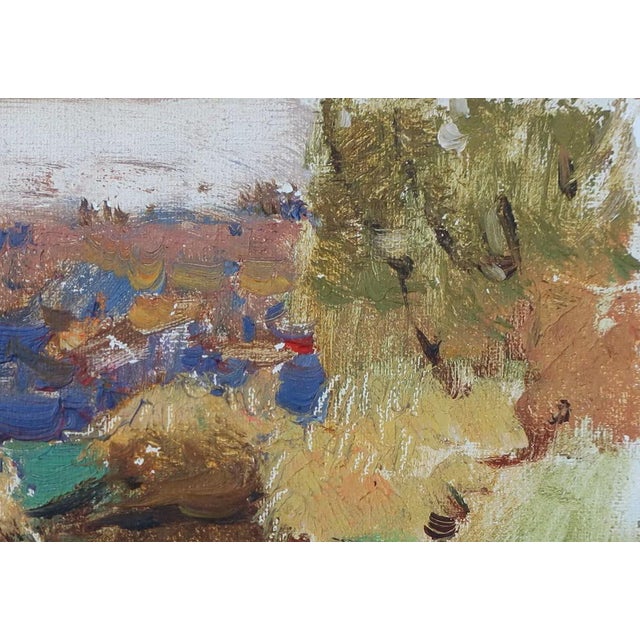 Realism Original Spring Landscape Oil Painting, Impressionism, 1969 For Sale - Image 3 of 6