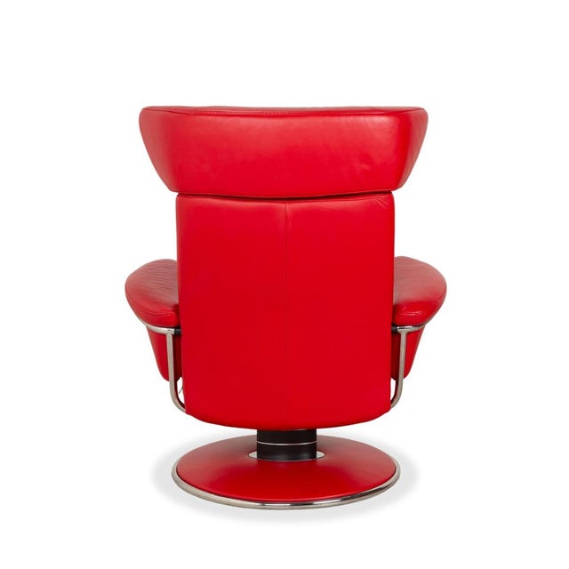 Set of Jazz Swivel Lounge Chair and Ottoman in Leather from Stressless For Sale - Image 16 of 18