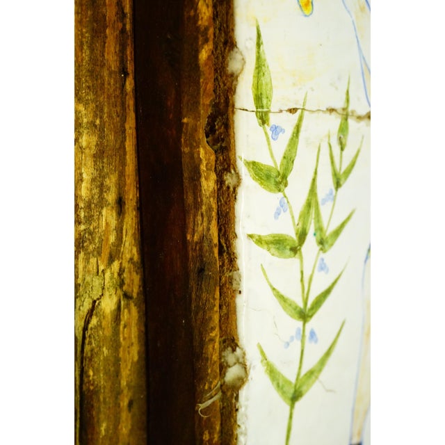 20th Century, Archaic Ceramic Tile Plaque with Wooden Support, Viterbo Tuscia Italy., 1920s, Ceramic For Sale - Image 18 of 18