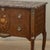 Wood Antique French Louis XVI Style Marquetry Marble Top Commode For Sale - Image 7 of 18