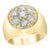 1.75 Carat, 7 Diamonds Traditional Men's Ring 14 Karat Yellow Gold Ring Estate For Sale